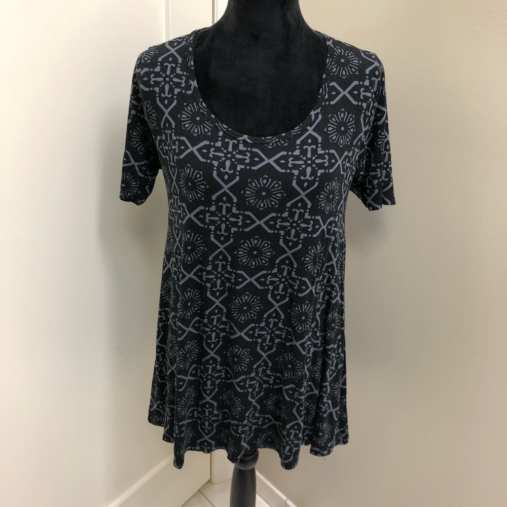 Lularoe Perfect T - Black & Gray
